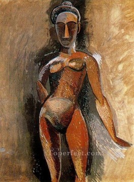  naked - Woman naked standing 1907 cubist Pablo Picasso